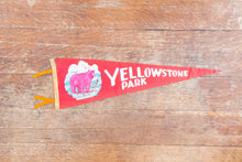 Load image into Gallery viewer, Yellowstone National Park Felt Pennant Vintage Red Wall Decor
