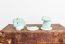 Load image into Gallery viewer, Jadeite Ceramic Zodiac Figurine Heads Vintage Animal Busts Shelf Decor - Eagle&#39;s Eye Finds
