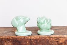 Load image into Gallery viewer, Jadeite Ceramic Zodiac Figurine Heads Vintage Animal Busts Shelf Decor - Eagle&#39;s Eye Finds
