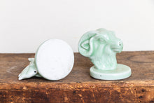 Load image into Gallery viewer, Jadeite Ceramic Zodiac Figurine Heads Vintage Animal Busts Shelf Decor - Eagle&#39;s Eye Finds
