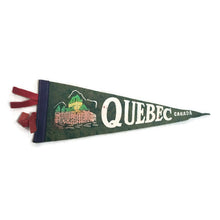 Load image into Gallery viewer, Quebec Canada Green Felt Pennant Wall Hanging Decor - Eagle&#39;s Eye Finds
