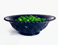Load image into Gallery viewer, Black Amethyst Nappy (Diamond Block) 330 Line by Imperial Glass Vintage Bowl - Eagle&#39;s Eye Finds

