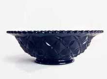 Load image into Gallery viewer, Black Amethyst Nappy (Diamond Block) 330 Line by Imperial Glass Vintage Bowl - Eagle&#39;s Eye Finds
