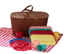 Load image into Gallery viewer, Red-Man Picnic Basket Mid-Century Rustic Decor - Eagle&#39;s Eye Finds
