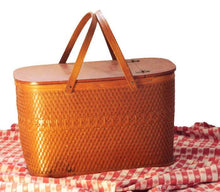 Load image into Gallery viewer, Hawkeye Woven Wick Picnic Basket Vintage Storage Decor - Eagle&#39;s Eye Finds
