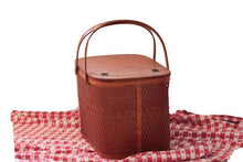 Load image into Gallery viewer, Hawkeye Woven Wick Picnic Basket Vintage Storage Decor - Eagle&#39;s Eye Finds
