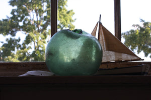 Large Glass Fishing Float Buoy Vintage Japanese Nautical Decor - Eagle's Eye Finds
