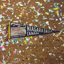 Load image into Gallery viewer, Niagara Falls Canada Blue Felt Pennant Cottage Chic Decor - Eagle&#39;s Eye Finds

