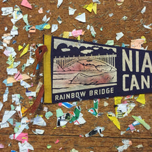 Load image into Gallery viewer, Niagara Falls Canada Blue Felt Pennant Cottage Chic Decor - Eagle&#39;s Eye Finds
