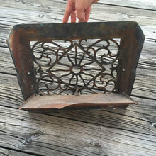 Load image into Gallery viewer, Ornate Brown Victorian Floor Register Architectural Decor - Eagle&#39;s Eye Finds
