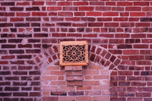 Load image into Gallery viewer, Ornate Peach Victorian Floor Vent Industrial Salvage Decor - Eagle&#39;s Eye Finds
