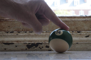 Lucky Number 14 Green Striped Pool Billiard Ball - Eagle's Eye Finds