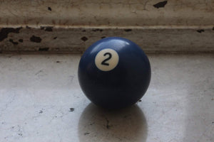 Lucky Number 2 Navy Blue Vintage Pool Billiard Ball - Eagle's Eye Finds