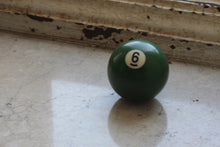 Load image into Gallery viewer, Lucky Number 6 Green Vintage Billiard Pool Ball - Eagle&#39;s Eye Finds

