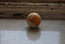 Load image into Gallery viewer, Lucky Number 9 Orange Striped Vintage Billiard Pool Ball - Eagle&#39;s Eye Finds
