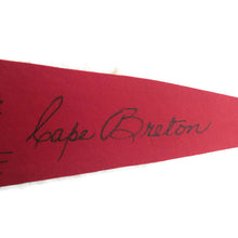 Load image into Gallery viewer, Cape Breton, Nova Scotia Red Felt Pennant Vintage Wall Decor - Eagle&#39;s Eye Finds
