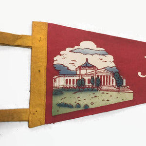 Chicago Shedd Aquarium Red Felt Pennant Vintage Wall Hanging Decor - Eagle's Eye Finds