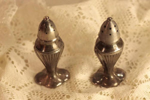 Art Deco Scalloped Salt and Pepper Shakers Silver Plate - Eagle's Eye Finds