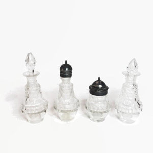 Cut Crystal and Silver Plate Cruet by Rogers Smith and Co. Meriden Connecticut - Eagle's Eye Finds