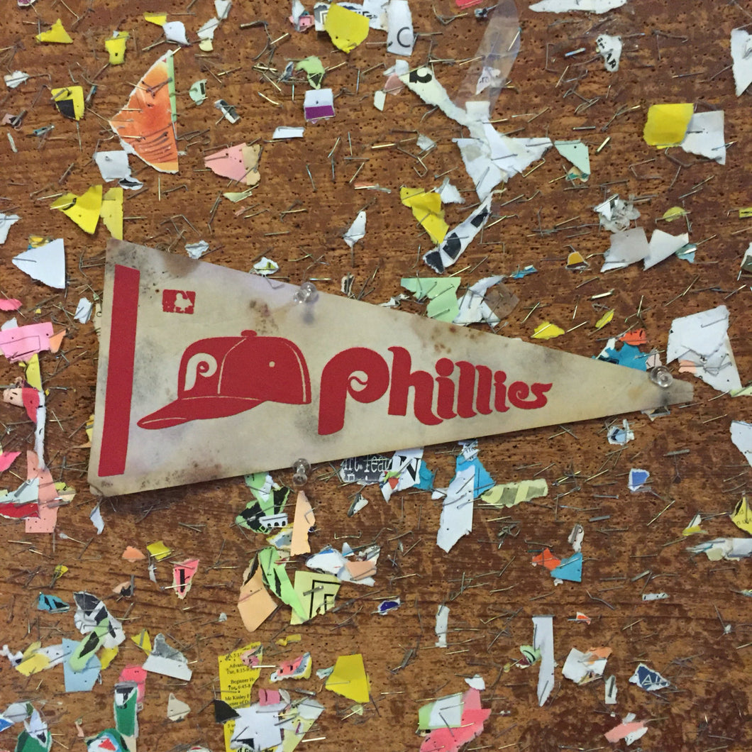 Philadelphia Phillies White Baseball Pennant Vintage Wall Hanging Decor - Eagle's Eye Finds