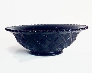 Black Amethyst Nappy (Diamond Block) 330 Line by Imperial Glass Vintage Bowl - Eagle's Eye Finds