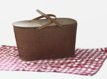 Load image into Gallery viewer, Red-Man Picnic Basket Mid-Century Rustic Decor - Eagle&#39;s Eye Finds
