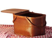 Load image into Gallery viewer, Hawkeye Woven Wick Picnic Basket Vintage Storage Decor - Eagle&#39;s Eye Finds
