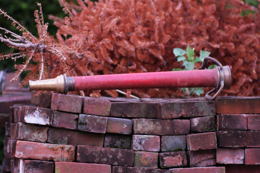 Fireman's Fire Hose Nozzle Large Vintage Red Decor - Eagle's Eye Finds