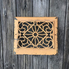 Load image into Gallery viewer, Ornate Peach Victorian Floor Vent Industrial Salvage Decor - Eagle&#39;s Eye Finds
