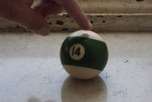 Load image into Gallery viewer, Lucky Number 14 Green Striped Pool Billiard Ball - Eagle&#39;s Eye Finds
