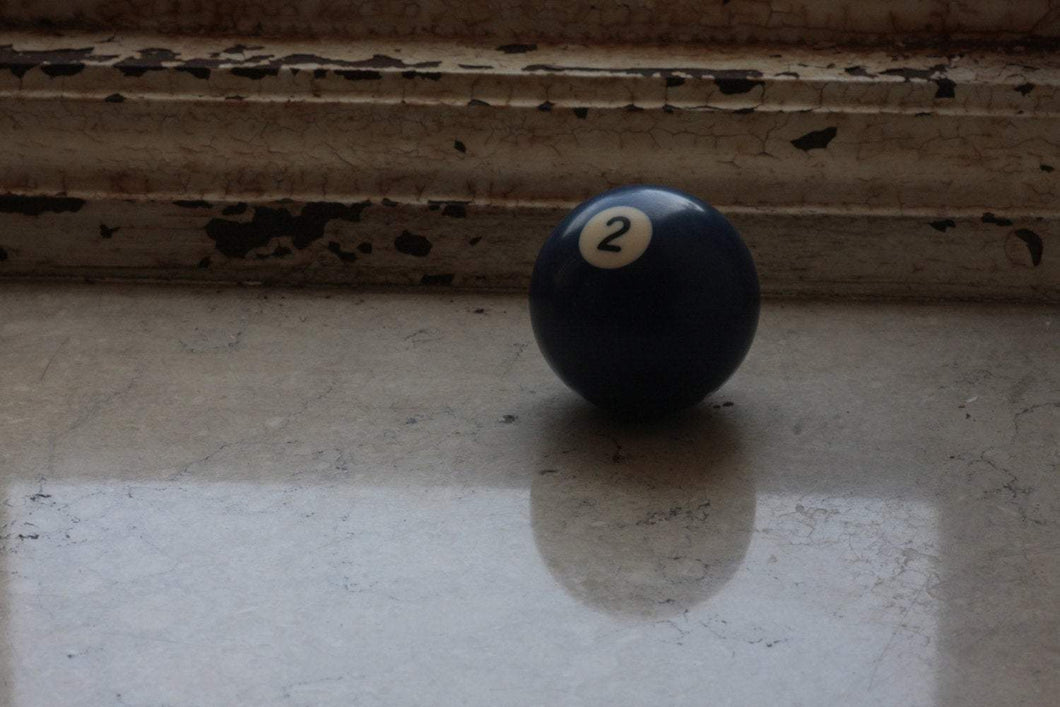Lucky Number 2 Navy Blue Vintage Pool Billiard Ball - Eagle's Eye Finds