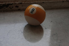 Load image into Gallery viewer, Lucky Number 9 Orange Striped Vintage Billiard Pool Ball - Eagle&#39;s Eye Finds
