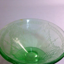 Load image into Gallery viewer, Green Rose Cameo Depression Glass Footed Sherbet - Eagle&#39;s Eye Finds

