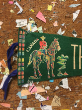 Load image into Gallery viewer, Thunder Bay Ontario Green Felt Pennant Vintage Wall Decor - Eagle&#39;s Eye Finds
