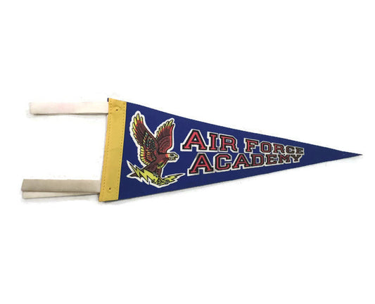 Air Force Academy Blue Felt Pennant Vintage Wall Decor - Eagle's Eye Finds