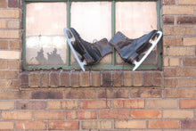 Load image into Gallery viewer, Black Leather Ice Skates Vintage Winter Holiday Decor - Eagle&#39;s Eye Finds
