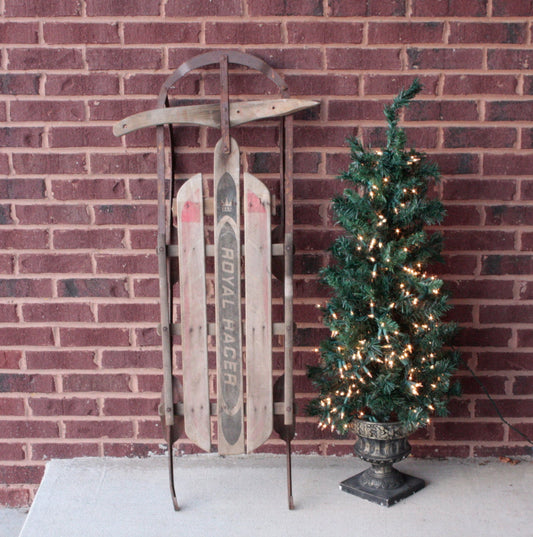 Vintage Royal Racer Wooden Sled Winter Décor - Eagle's Eye Finds