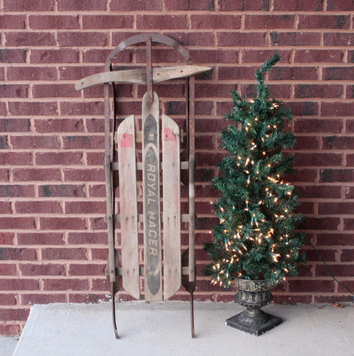 Vintage Royal Racer Wooden Sled Winter Décor - Eagle's Eye Finds