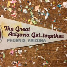 Load image into Gallery viewer, Arizona State Fair White Felt Pennant Vintage Phoenix Wall Decor - Eagle&#39;s Eye Finds
