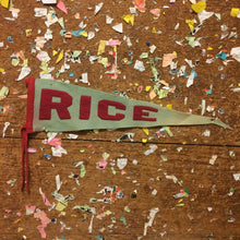 Load image into Gallery viewer, Rice University Felt Pennant Vintage Dorm Room Decor - Eagle&#39;s Eye Finds
