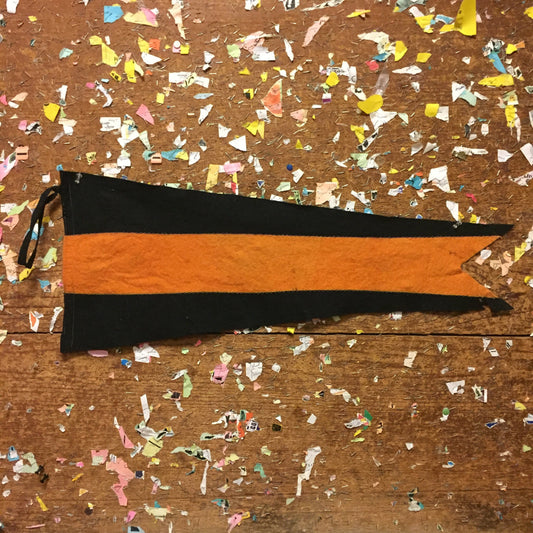Sauk Rapids Orange and Black Felt Pennant Vintage Chic Wall Decor - Eagle's Eye Finds