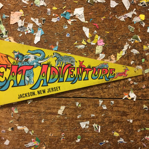 Great Adventure New Jersey Yellow Pennant Vintage Vibrant Wall Decor - Eagle's Eye Finds