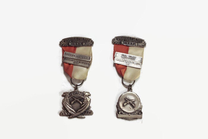 Pensacola Five Flags Rifle Championship Medals Vintage Shooting Award Ribbons - Eagle's Eye Finds