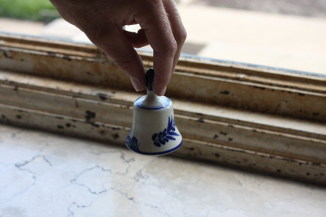 Delft Blue Bell Vintage Holland Windmill Porcelain Bell - Eagle's Eye Finds