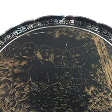 Load image into Gallery viewer, Mount Rushmore Black Serving Tray Vintage Travel Souvenir - Eagle&#39;s Eye Finds
