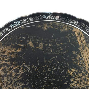 Mount Rushmore Black Serving Tray Vintage Travel Souvenir - Eagle's Eye Finds