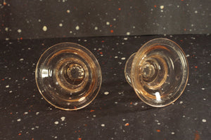 Pink Madrid Candlestick Holders by Federal Glass Vintage Depression Glass - Eagle's Eye Finds