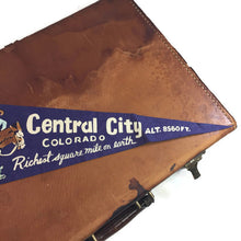 Load image into Gallery viewer, Central City Colorado Navy Blue Felt Pennant Vintage Wall Decor - Eagle&#39;s Eye Finds
