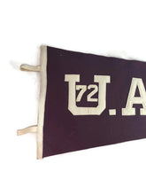 Load image into Gallery viewer, U.A.C.P. Maroon Felt Pennant Vintage Collegiate Decor - Eagle&#39;s Eye Finds
