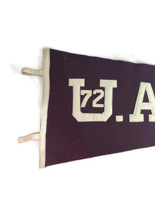 U.A.C.P. Maroon Felt Pennant Vintage Collegiate Decor - Eagle's Eye Finds